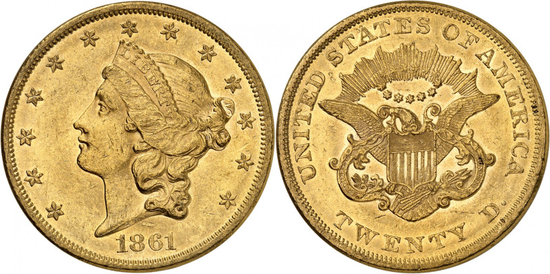 20 Dollars 1861. 33,42g. Fr. 169.

Extremely fine.