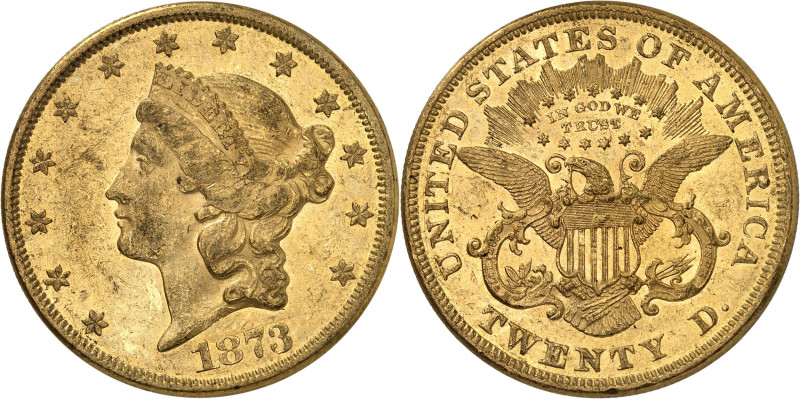 20 Dollars 1873, OPEN 3. 33,41g. Fr. 177.

Extremely fine.