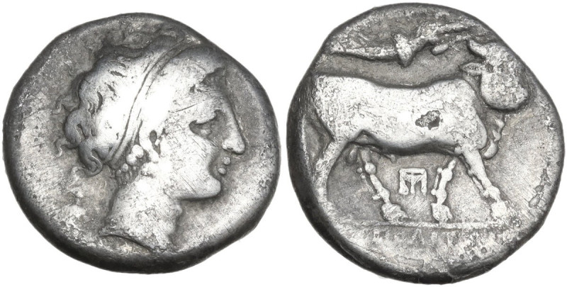 Greek Italy. Central and Southern Campania, Neapolis. AR Nomos, 300-275 BC. Obv....