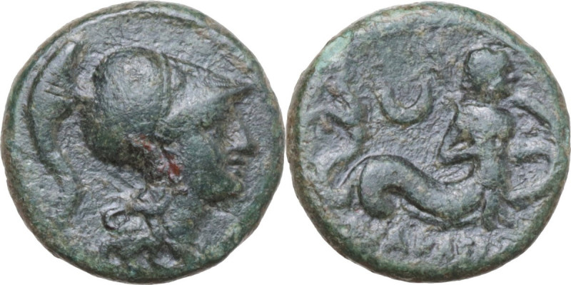 Greek Italy. Southern Lucania, Heraclea. AE 13.5 mm, c. 3rd century BC. Obv. Hel...