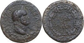 Galba (68-69). AE Sestertius, c. July AD 68-January AD 69. Obv. SER GALBA IMP CAES AVG TR P. Laureate head right. Rev. S P Q R / OB / CIV SER, within ...