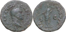 Galba (68-69). AE Dupondius, Rome mint. Obv. SER GALBA IMP CAES AVG TR P. Laureate and draped bust right. Rev. PAX AVGVST / S C. Pax, standing left, h...