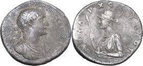 Trajan (98-117). AR Didrachm, Caesarea mint, Cappadocia. c. 112-114. Obv. ΑΥΤΟΚΡ ΚΑΙϹ ΝΕΡ ΤΡΑΙΑΝΟϹ ϹΕΒ ΓΕΡΜ ΔΑΚ. Laureate and draped bust right, seen ...