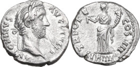 Antoninus Pius (138-161). AR Denarius, Rome mint, 145-161. Obv. ANTONINVS AVG PIVS P P. Laureate head right. Rev. TR POT COS IIII LIB IIII. Liberalita...