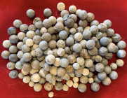LEAD MUSKET BALLS Europe, c. 16th to 20th century AD. Lot consisting of 212 musket bullets and bullet parts of various shapes and sizes.