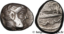 PHOENICIA - ARADOS
Type : Statère 
Date : an 13 = 338/7 AC 
Mint name / Town : Arados, Phénicie 
Metal : silver 
Diameter : 20,5  mm
Orientation dies ...