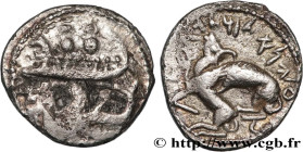 PHOENICIA - BYBLOS 
Type : Seizième de shekel 
Date : c. 375-351 AC. 
Mint name / Town : Byblos, Phénicie 
Metal : silver 
Diameter : 11  mm
Orientati...