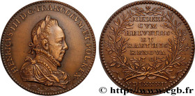 HENRY III
Type : Médaille, Renouvellement du traité de Soleure, refrappe 
Date : (1582) 
Metal : bronze 
Diameter : 42  mm
Engraver : PILON Germain 
W...