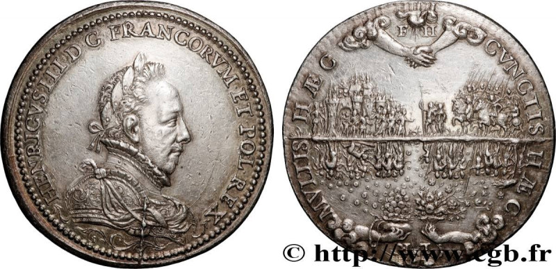 HENRY III
Type : Médaille, Édit d’Union de juillet de 1588 
Date : 1588 
Metal :...