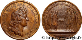 LOUIS XIV "THE SUN KING"
Type : Médaille, Renouvellement de l’alliance avec les Suisses 
Date : 1663 
Metal : bronze 
Diameter : 40,5  mm
Engraver : M...