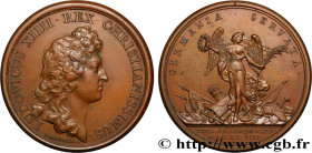 LOUIS XIV "THE SUN KING"
Type : Médaille, Combat du Saint Gotthard 
Date : 1664 
Metal : copper 
Diameter : 41  mm
Engraver : MAUGER Jean (1648-1712) ...