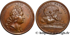 LOUIS XIV "THE SUN KING"
Type : Médaille, Prise de Léau (Brabant) 
Date : 1678 
Metal : copper 
Diameter : 41  mm
Engraver : MAUGER Jean (1648-1712)  ...