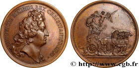 LOUIS XIV "THE SUN KING"
Type : Médaille, Campagne d’Allemagne 
Date : (1678) 
Metal : bronze 
Diameter : 41,5  mm
Engraver : MAUGER Jean (1648-1712) ...