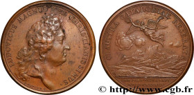 LOUIS XIV "THE SUN KING"
Type : Médaille, Prise de Campredón en Espagne 
Date : 1689 
Metal : copper 
Diameter : 41  mm
Engraver : MAUGER Jean (1648-1...
