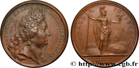 LOUIS XIV "THE SUN KING"
Type : Médaille, La France toujours victorieuse 
Date : 1697 
Metal : copper 
Diameter : 41  mm
Engraver : MAUGER Jean (1648-...
