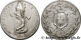 FRENCH CONSTITUTION - NATIONAL ASSEMBLY
Type : Médaille, Père Duchêne, bon patriote 
Date : 1789 
Metal : tin 
Diameter : 44  mm
Weight : 25,54  g.
Ed...