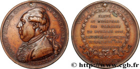 LOUIS XVI
Type : Médaille, Jacques Necker 
Date : 1789 
Metal : copper 
Diameter : 41,50  mm
Engraver : DUVIVIER Benjamin (1730-1819) 
Weight : 32,28 ...