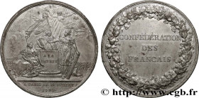 FRENCH CONSTITUTION - NATIONAL ASSEMBLY
Type : Médaille, Confédération des Français 
Date : 1790 
Metal : tin 
Diameter : 40,5  mm
Engraver : GATTEAUX...