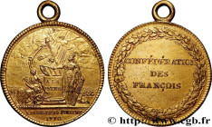 FRENCH CONSTITUTION - NATIONAL ASSEMBLY
Type : Médaille, Confédération des François 
Date : 1790 
Metal : gilt copper 
Diameter : 41,5  mm
Engraver : ...