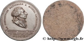 THE CONVENTION
Type : Médaille, Honneurs funèbres à Michel Lepelletier 
Date : 1793 
Metal : tin 
Diameter : 60,5  mm
Weight : 33,26  g.
Edge : lisse ...