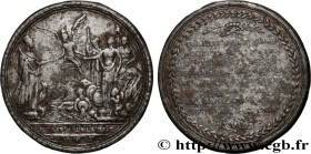 CONSULATE
Type : Médaille, Préliminaires de la Paix avec l’Angleterre 
Date : (1801) 
Metal : tin 
Diameter : 44,5  mm
Weight : 20,99  g.
Edge : lisse...