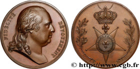 LOUIS XVIII
Type : Médaille, Création de l’ordre de la fidélité 
Date : 1816 
Metal : copper 
Diameter : 40  mm
Engraver : ANDRIEU Jean-Bertrand (1761...