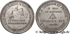 SECOND REPUBLIC
Type : Médaille, Colère du peuple contre les inégalités 
Date : 1848 
Metal : tin 
Diameter : 44,5  mm
Weight : 27,29  g.
Edge : lisse...