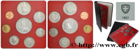 SWITZERLAND
Type : Série Proof 8 Monnaies 
Date : 1987 
Quantity minted : 8800 
Orientation dies : 6  h.
Commentary : Contient 8 monnaies : - 1 Centim...