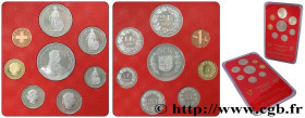 SWITZERLAND
Type : Série Proof 8 Monnaies 
Date : 1997 
Quantity minted : 5500 
Commentary : Contient 8 monnaies : - 1 Centime en bronze - 5 Centimes ...