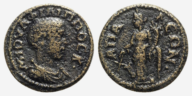 Philip II (Caesar, 244-247). Phrygia, Apamea. Æ (23mm, 5.56g, 6h). Bare-headed, ...