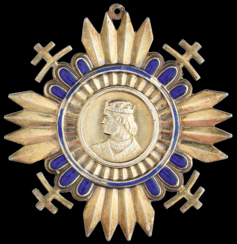 Slovakia, Order of Prince Pribina, Commander’s neck badge, in silver-gilt and bl...