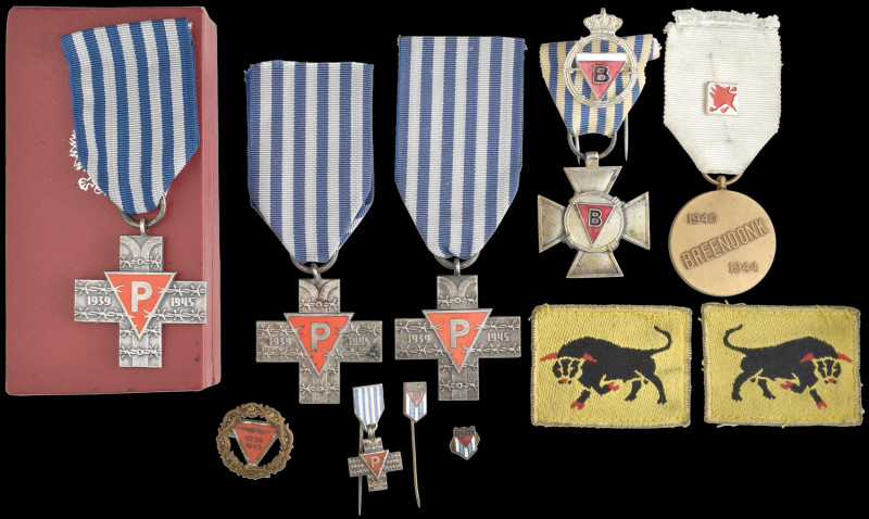 Poland, Auschwitz Cross 1985 (3), one in case of issue, with award document to S...