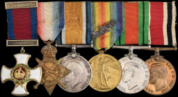 A Scarce Chaplain’s Great War D.S.O. Group of 6 awarded to Assistant Chaplain-General Ronald Charles Lambert Williams, who reputedly pursued a group o...