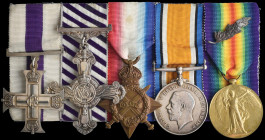 A Fine Great War M.C. & D.F.C. Group of 5 awarded to Captain Geoffrey Sebastian Buck, 19 Squadron, R.A.F., late 1st (City of London) Battalion, London...