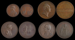 British Naval Figures of the Napoleonic War, bronze commemorative medals (3), comprising: Lord Hood and the Action off Isle De Groix, 23 June 1795, by...