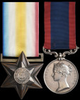 A Good Punniar Star and Sutlej Campaign Pair awarded to Private Peter Ward, 9th (Queen’s Royal) Lancers, comprising: Punniar Star, 1843, with replacem...