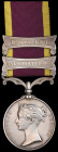 Second China War, 1857-60, 2 clasps, Taku Forts 1860, Pekin 1860 (Chas Hicks. 1st Bn 2nd Regt), officially impressed, suspension once re-tightened, a ...