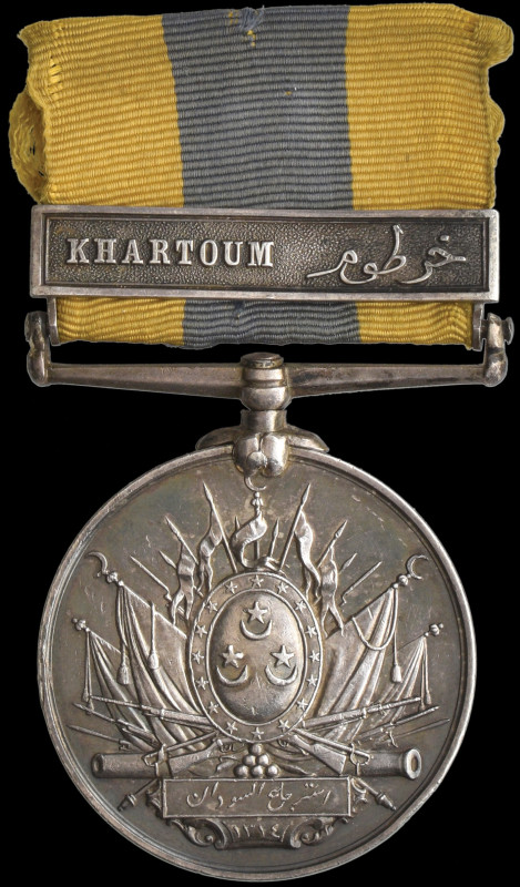 Khedive's Sudan, 1896-1908, single clasp, Khartoum (3592 Pte. G. Adams 21st Lcrs...