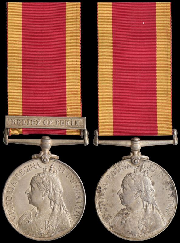China 1900, A Hong Kong Regiment Family Pair to Subadar-Major Sardar Khan who wa...