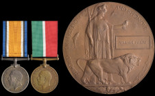 A Great War Mercantile Marine Pair & Plaque awarded to Captain William Philps, Master of the S.S. Sea Serpent, who was killed when his ship hit a mine...