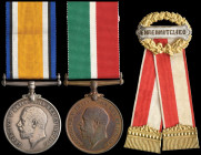 An Interesting Great War Mercantile Marine ‘Casualty’ Pair awarded to Second Engineer Walter Klotz, the British-born son of two German parents, who wa...