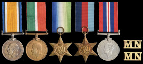 A Great War and WW2 Mercantile Marine ‘Casualty’ Group of 5 awarded to Chief Engineer William Rutherford Smith, Mercantile Marine, who was aboard the ...