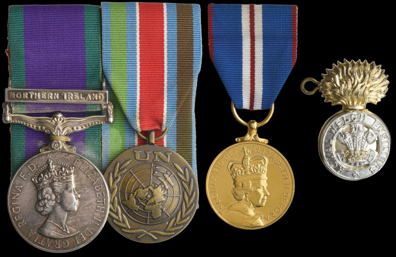 A Northern Ireland, U.N. and Q.E.II. Golden Jubilee Group of 3 awarded to Fusili...