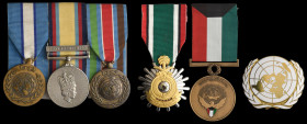 A U.N. Cyprus and First Gulf War Group of 5 awarded to Craftsman S. J. Connor, Royal Electrical and Mechanical Engineers, comprising: U.N. Medal, on U...