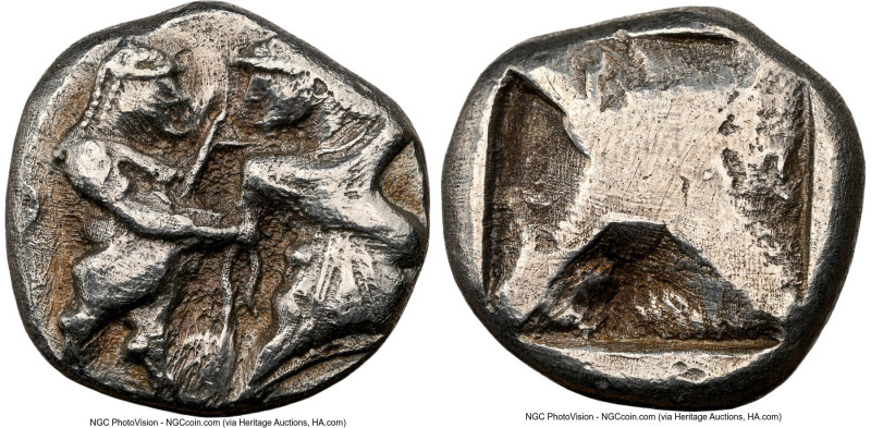 MACEDON. Siris ('Lete'). Ca. 525-480 BC. AR stater (19mm, 9.16 gm). NGC Choice V...
