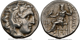 MACEDONIAN KINGDOM. Alexander III the Great (336-323 BC). AR drachm (17mm, 4.26 gm, 11h). NGC Choice VF. Posthumous issue, Colophon, ca. 310-301 BC. H...