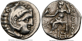 MACEDONIAN KINGDOM. Alexander III the Great (336-323 BC). AR drachm (17mm, 11h). NGC Choice VF. Early posthumous issue of Colophon, 319-310 BC. Head o...