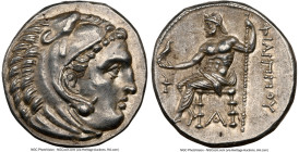 MACEDONIAN KINGDOM. Philip III Arrhidaeus (323-317 BC). AR drachm (17mm, 12h). NGC Choice AU, small flan flaw. Lifetime issue, Sardes, ca. 323-319 BC....
