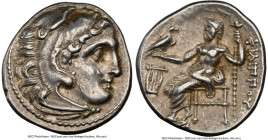 MACEDONIAN KINGDOM. Philip III Arrhidaeus (323-317 BC). AR drachm (18mm, 11h). NGC Choice XF. Colophon, ca. 323-319 BC. Head of Heracles right, wearin...