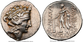 THRACIAN ISLANDS. Thasos. Ca. 2nd-1st centuries BC. AR tetradrachm (31mm, 11h). NGC Choice VF, edge bend, marks. Ca. 148-90/80 BC. Head of Dionysus ri...